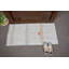 Tapis turc bohémien tissé à la main crème avec rayures pastel et motif décoratif