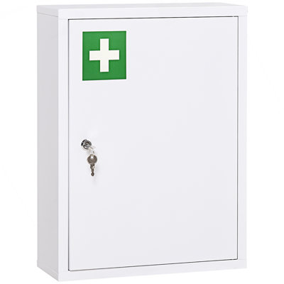 Entry Cabinet, Wall Medicine Cabinet With Lock, 3 Tier Steel Locking Wall Cabinet, Kitchen With 2 Keys