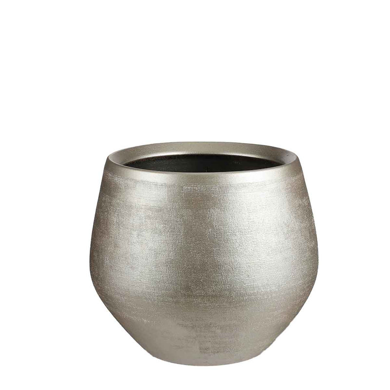 Cecilio Handmade Planter, Gold, 25cm H x 29cm W x 29cm D