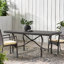 Table pour salle à manger de cour, l 70,2 po x P 35,15 po, H 28,00 po, patio brun classique