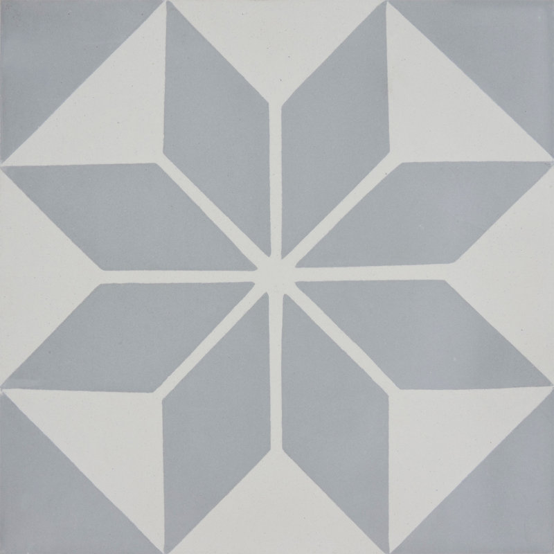 Assila 8" x 8" Straight Edge Wall & Floor Cement Tile