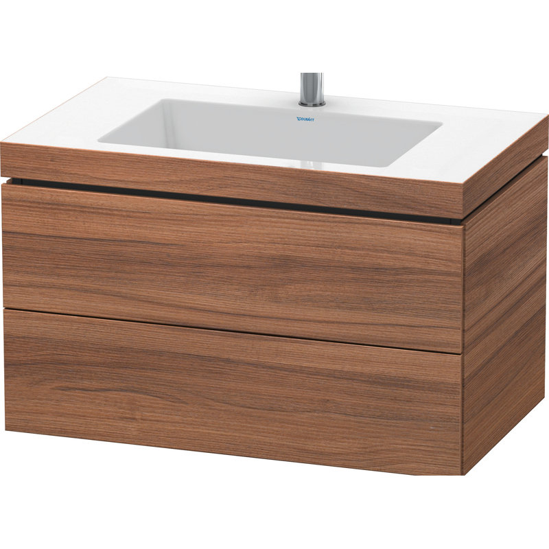 Meuble-lavabo mural simple 32 po Duravit, Noyer naturel