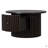 Round Coffee Table With A Drawer, Vertical Slat Base-243711471
