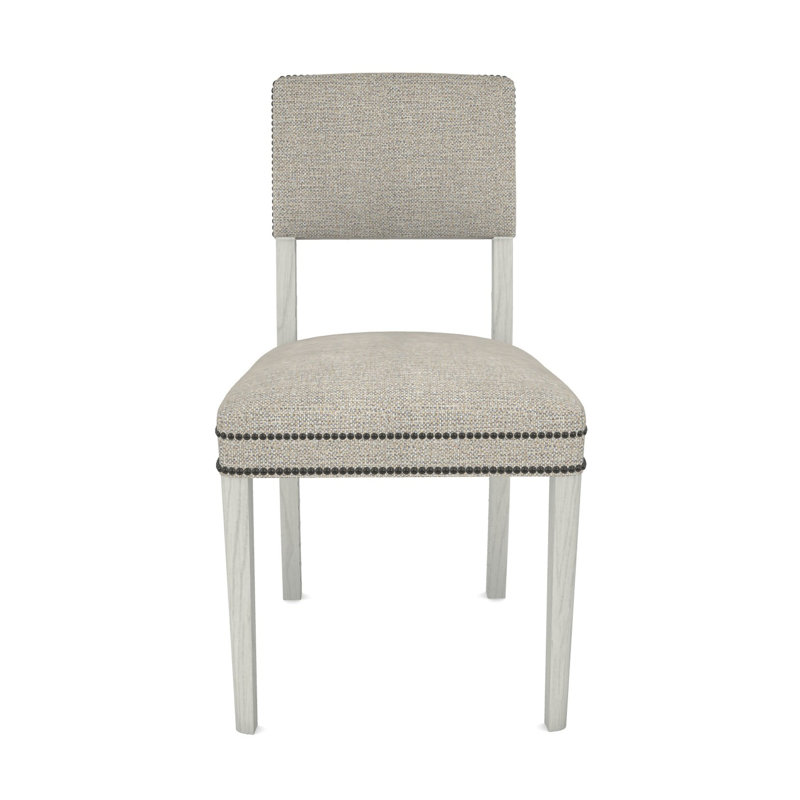 Newton By Michael Weiss Upholstered Dining Chair, Polyester Blend Toodaloo Parchment, Casa Blanca