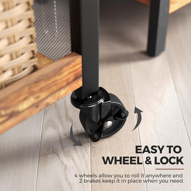3-Tier Rolling Storage Cart With Wheels