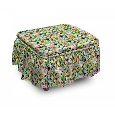 Box Cushion Ottoman Slipcover