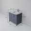 Jacques 36 in W x 22 in D Right Offset Single Bath Vanity and 34 in Mirror-90366194