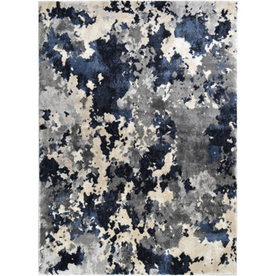 Tapis bleu marine Malillany