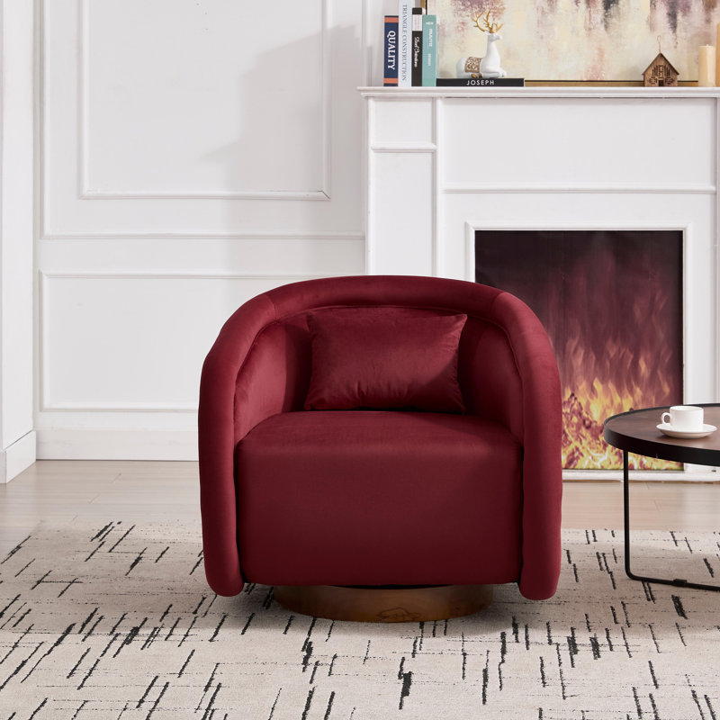 Fauteuil d'appoint pivotant, Rouge vin