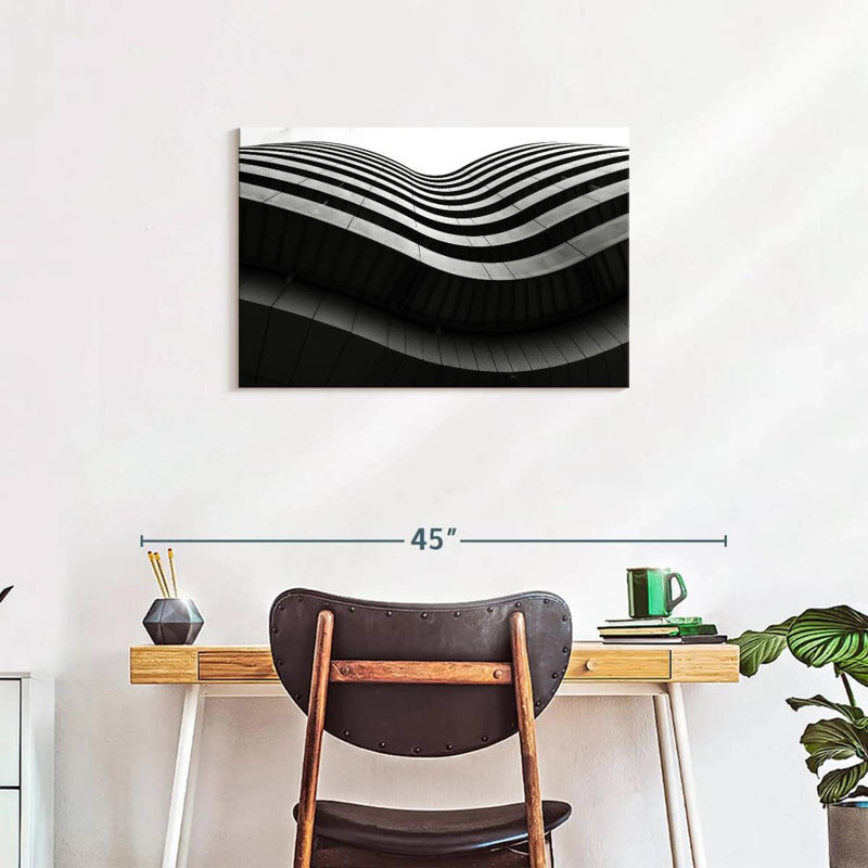 Wavy Building Exterior, 20" H x 30" W
