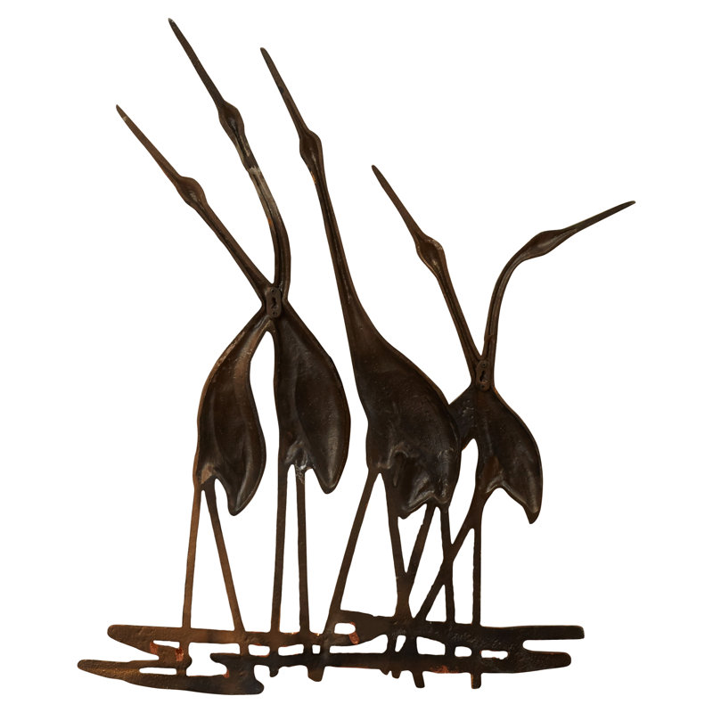 Crane Metal Wall Decor