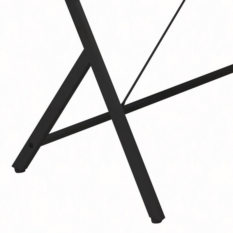 L-Shaped Corner Desk 45" & 57" | X-Frame & 15Mm Thick Top | 70Lbs Capacity | Space-Saving Workstation, Black