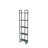 Modern Industrial Bookshelf, Black & Green, 71.0 x 14.6 x 7.7 inches | 100% Melamine Coated Particle Board, Thickness: 0.7 inches | Stylish Storage Solution for Home & Office, Durable & Elegant Design