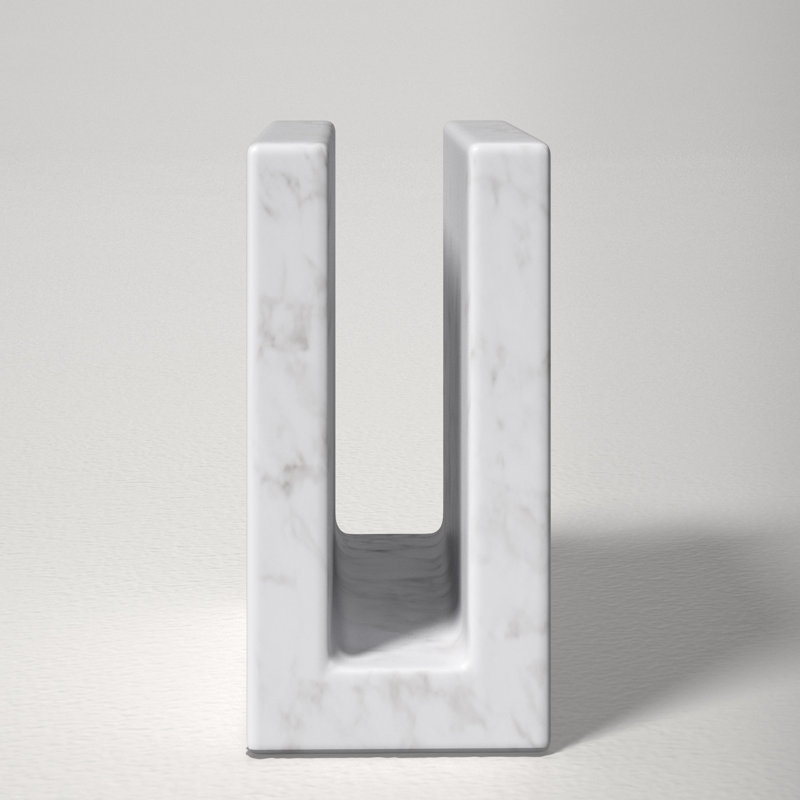Elegant White Marble Tabletop Napkin Holder