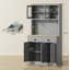 Armoire de cuisine autoportante de 71 po de hauteur