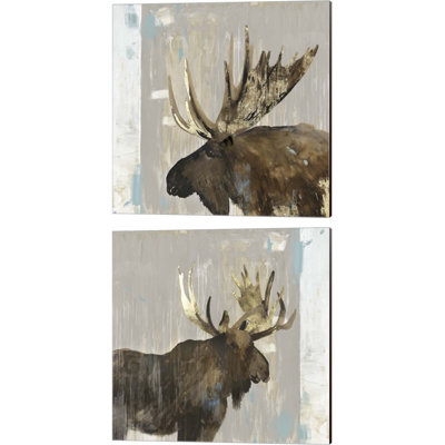 «Moose Tails» par Aimee Wilson, art sur toile (ensemble de 2)