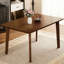 5 tables de salle à manger rustiques comprenant 1 table rectangulaire en bois massif et 4 chaises rembourrées, idéales pour les repas en famille, noyer: petites réunions de style, finition