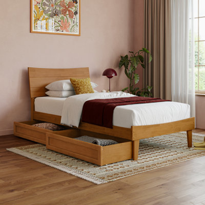 Phoenix Wood Platform Bed with Storage Drawers