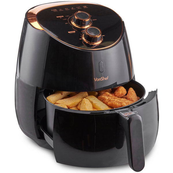 Air Fryer, WETIE 4.5 Quart Small Air Fryer, 5-in-I Less Oil Airfryer, 1300W  Air Fryer Oven Pizza Cooker, Non-Stick Fry Basket, Over Heat Protection