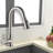 Single Handle Pull Down Sprayer Kitchen Faucet in Brushed Nickel-50632566