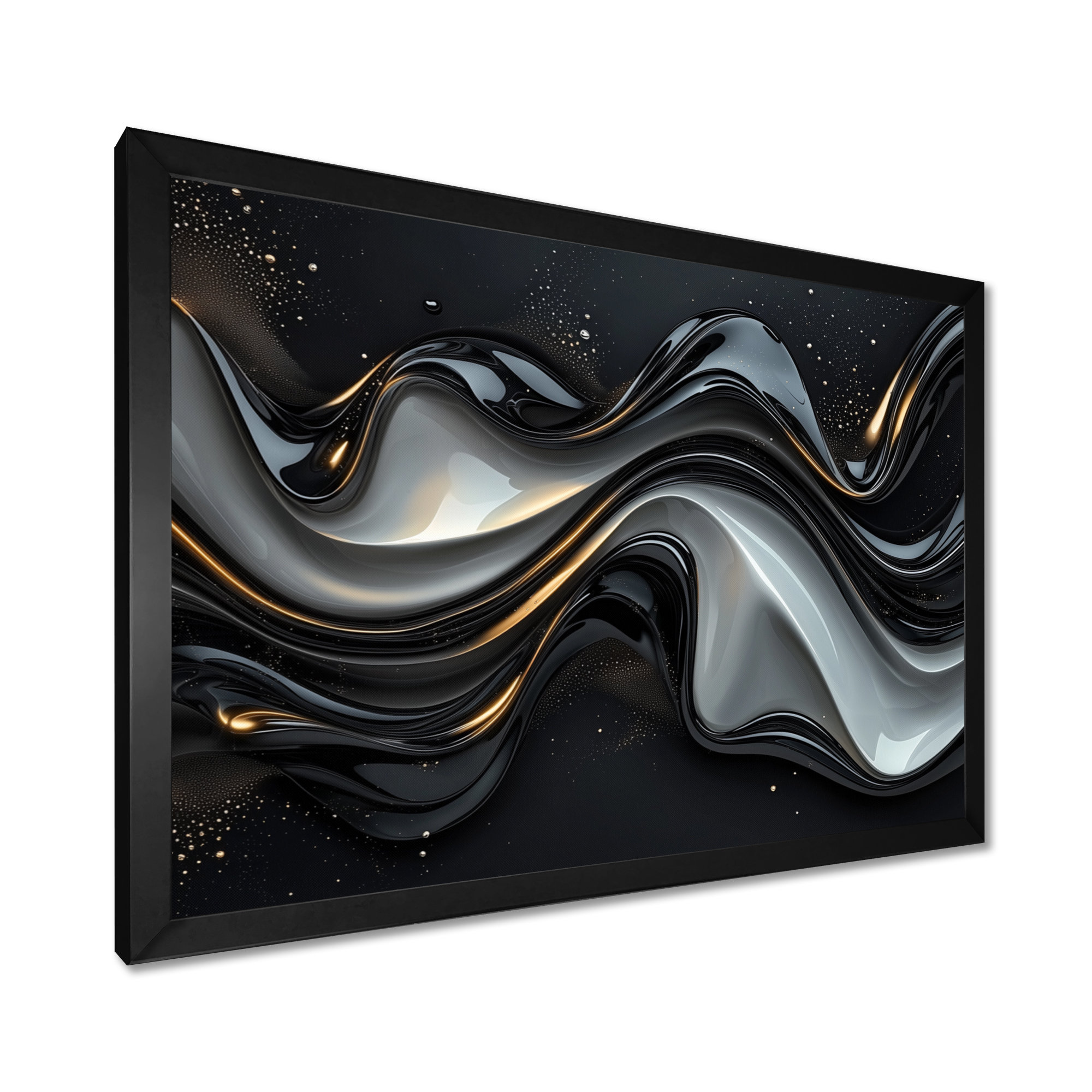 Wrought Studio™ Fractal Black And Grey Peano Curve II - Fractals Wall ...