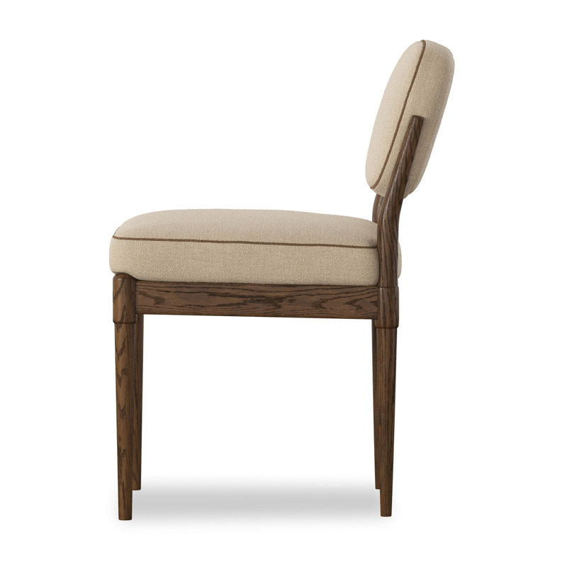 ESTHER Upholstered Dining Chair, Antwerp Taupe, Drifted Oak