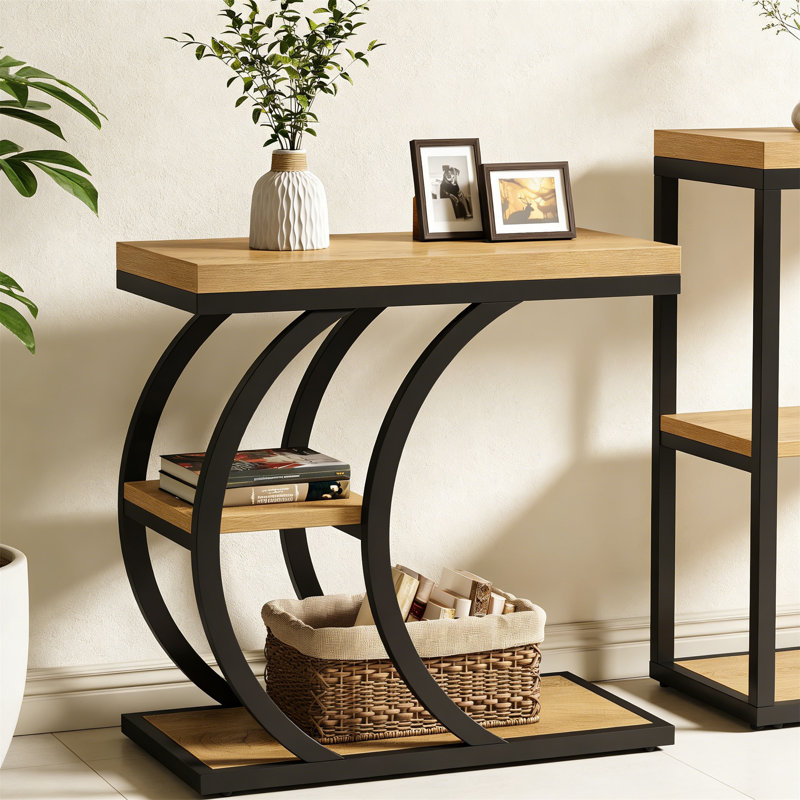 60cm W Metal Bedside Table
