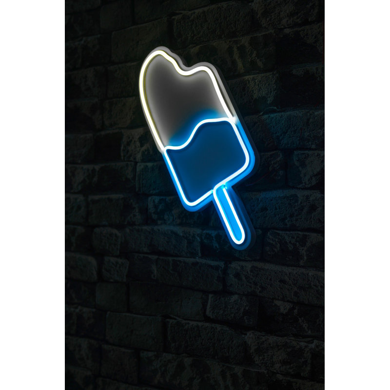 Flexible Waterproof Neon LED Strip Lights, 12V DC, 12 ft 4 in Length | C Max 36 W, 400 Lumen, 6000 K | PVC Foam Template, White & Blue Colors | Perfect for Home Decor, Parties & Events, Energy Efficient