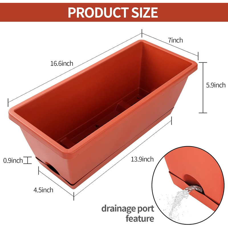 12-pack 17" Window Box Planters