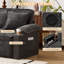 Très grand canapé-lit escamotable avec rangement, canapé-lit convertible avec porte-gobelets à ports USB, canapé rembourré en velours côtelé avec méridienne pour salon, chambre d'amis, gris foncé-1370402957