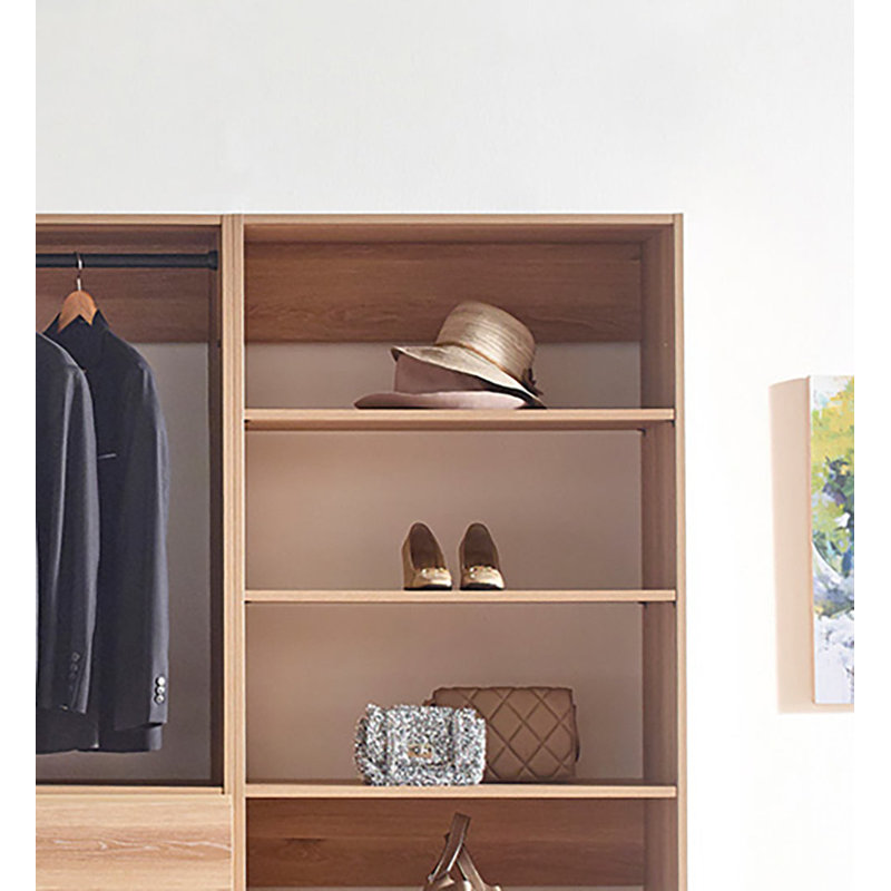 Prosper Freestanding Walk In Wood Closet System, Oak