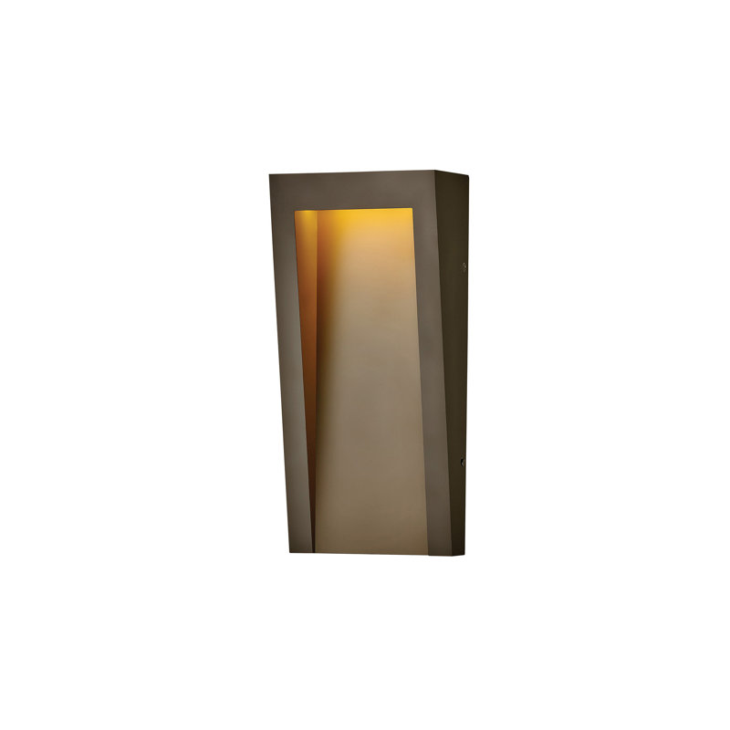 Taper 1 - Bulb 15" H LED Outdoor Flush Mount, Oil Rubbed Bronze