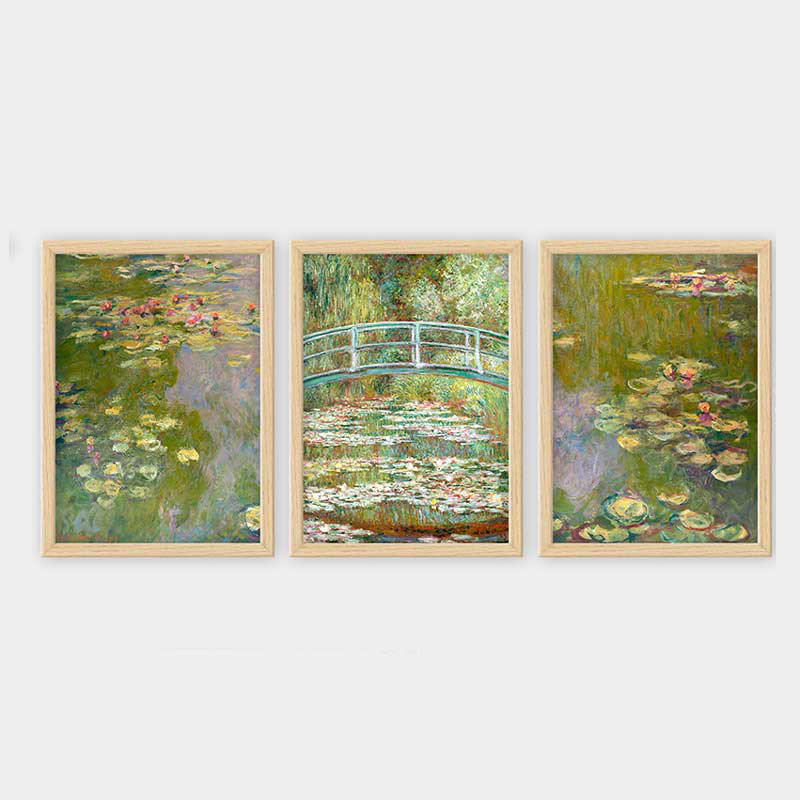 Elegant Decorative Framed Painting Set (3 Pieces), 13.8 x 17.7 inches Each | 100% Wooden with 100% Polystyrene Frame (Thickness: 0.8 inches) | UV Digital Printing, Perfect for Living Room & Home Décor