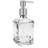 Oggi 10 oz Square Soap Dispenser - Satin Silver Pump