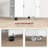 Foldable Dining Table, Rolling Drop Leaf Table with Box, Shelves
