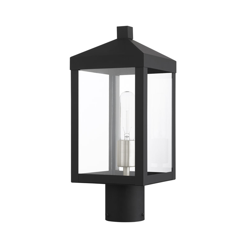 Tête de lanterne câblée à 1 lumière de 15,25 po Inniss, Noir