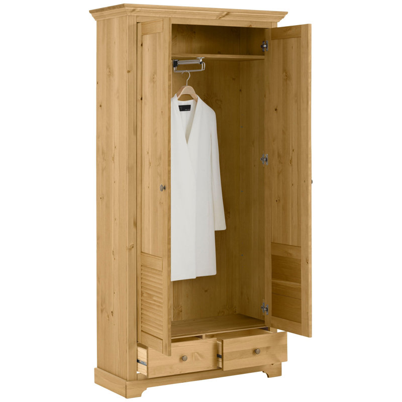 2 Door Wardrobe, Natural