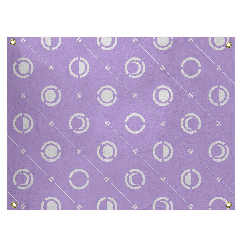 Tapisserie, H 50 po x l 59 po, Lilas/blanc