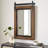 Farmhouse Barn Door Style Natural Wood Bathroom Vanity Wall Mirror-1769663146