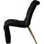 Chaise d'appoint rembourrée en velours capitonné Desroches-561642380