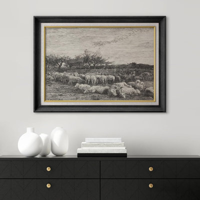 «Vintage Wild Country Farm Goat Portrait Animals Wilderness», peinture sur toile