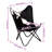 Lanyiah vidaXL Butterfly Chair, Lightweight Armchair with Powder-Coated Steel Frame, Comfortable Genuine Goat Leather, Versatile Utility 26" x 29.1" x 35.4"-1705289982
