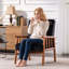 Fauteuil classique classique Mid-Century, noir-130219694