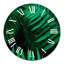 Horloge murale - Feuille de fougère vert foncé sur fond noir III-1389040123