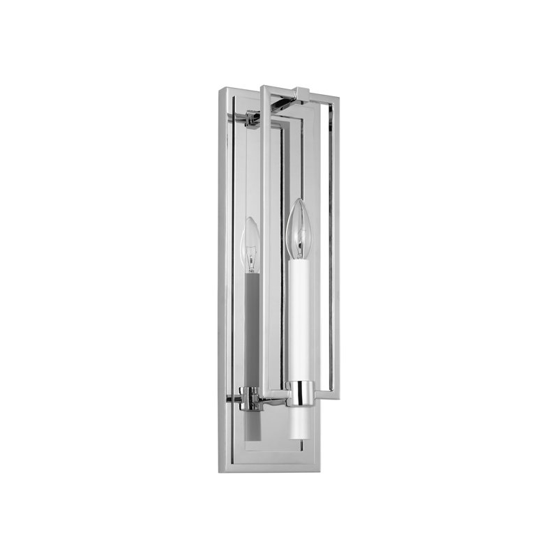 Marston 1 - Light Candle Wall Light, Polished Nickel