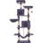 Cat Tree, 71.7-Inch Cat Tower For Indoor Cats, Plush Multi-Level Cat Condo With 13 Scratching Posts, 2 Perches, 2 Caves, Hammock, 2 Pompoms,Smoky Grey MS013LG
