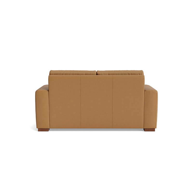 Couch Potato Leather Loveseat (70"), Leather - Butterscotch