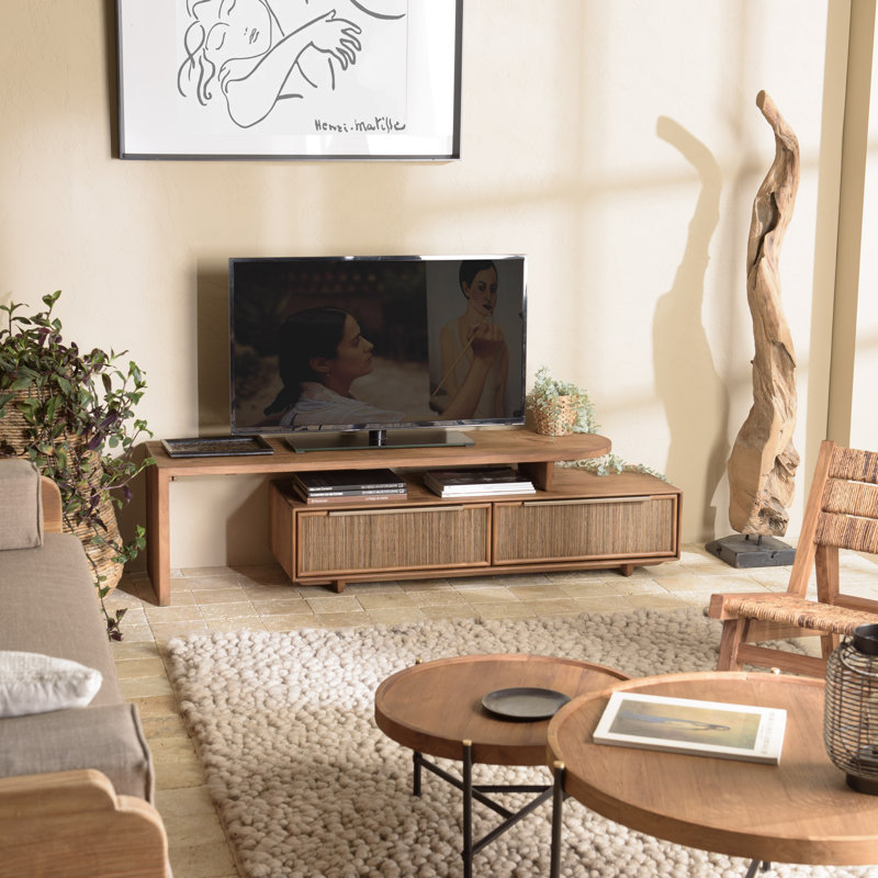 Kurd Unfinished TV Stand for TVs up to 48" with Fireplace Included