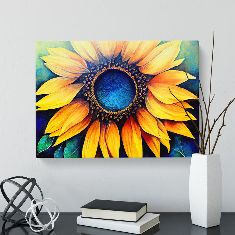 Spectacular Sunflower - Wrapped Canvas, 35cm H x 50cm W x 3cm D
