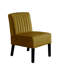 Chaises d'appoint Mid-Century modernes, revêtement en velours jaune avec pieds en bois massif, revêtement 2 pièces, attrait intérieur-766842499